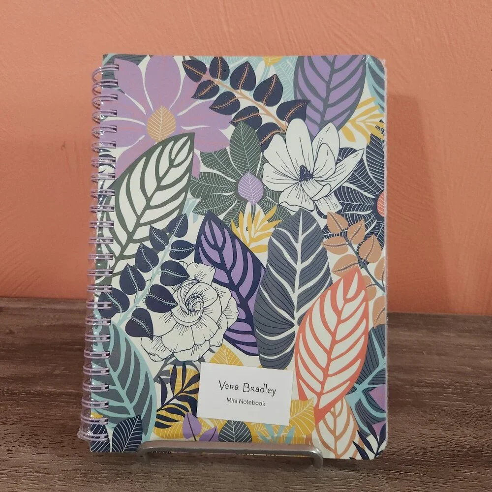 Vera Bradley Non-Dated Planner, Mini Notebook, & Ball Point Pen - Palm Floral